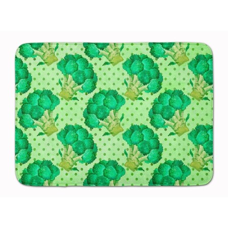 Carolines Treasures Watercolor Broccoli Machine Washable Memory Foam Mat BB7570RUG